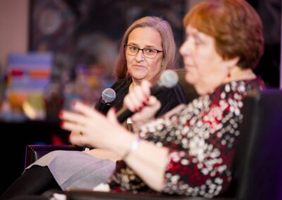 Abigail Hawkins FCCT looking at Lorraine Petersen in admiration at the SENsible24 SENCO Conference