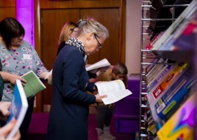 SENCOs start looking through books at the SENbooks shop as part of a SENCO Conference