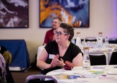 Angharad Welch listening to other speakers talking at the SENsible24 SENCO conference.