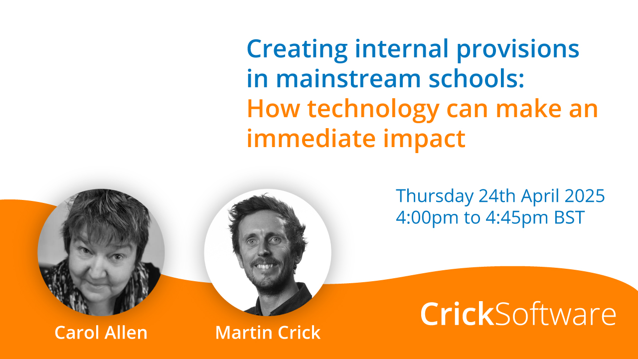Martin Crick and Carol Allen presenting the 'Creating Impactful Nurture Rooms' webinar, discussing strategies and technology to support diverse learning needs.