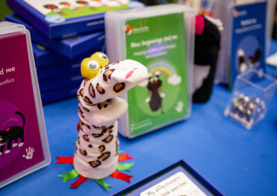 A Hamish and Milo sock puppet looking forward to SENsible 26