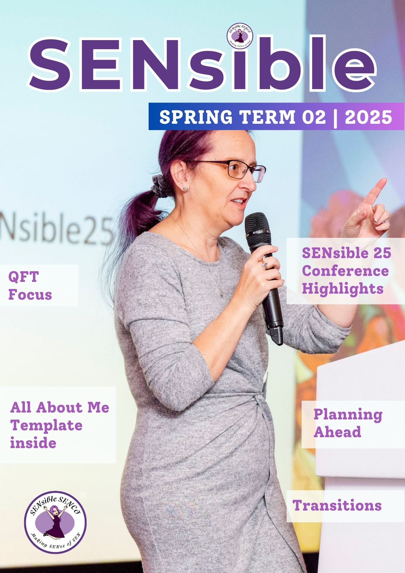 SENsible Magazine Spring 2 Cover featuring QFT, Transitions, and SENsible25 Highlights