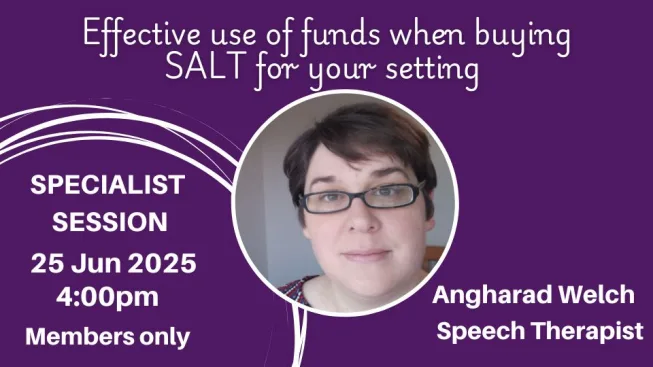 Angharad Welch talking about Effective use of funds when buying SALT for your setting